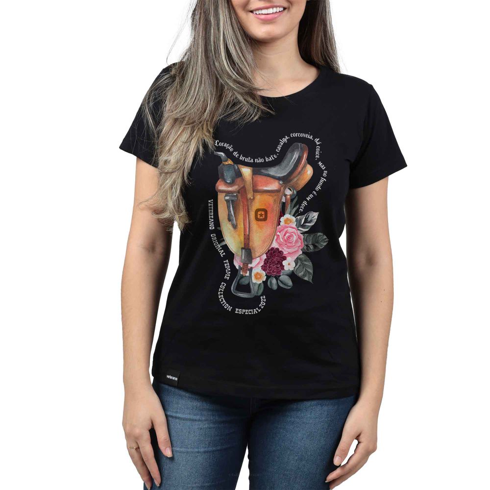 TShirt Sela Veterano Preta