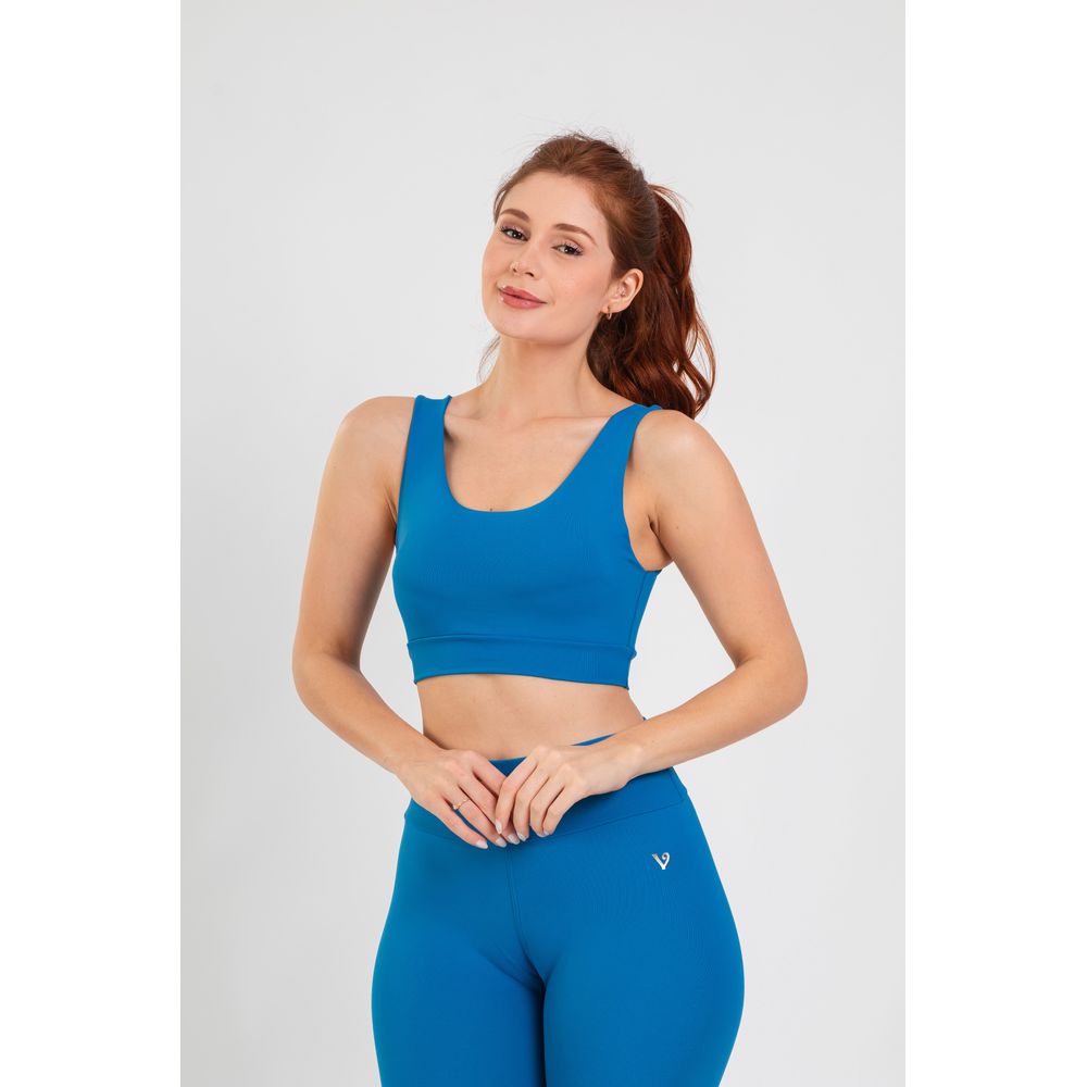 Top Cropped Regata Fitness - Azul Marine