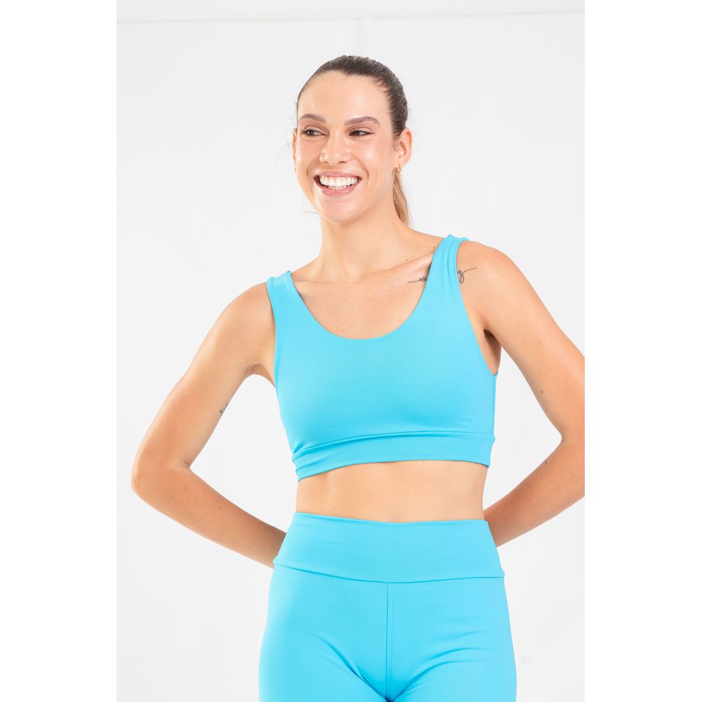 Top Cropped Regata Fitness - Azul Pacific