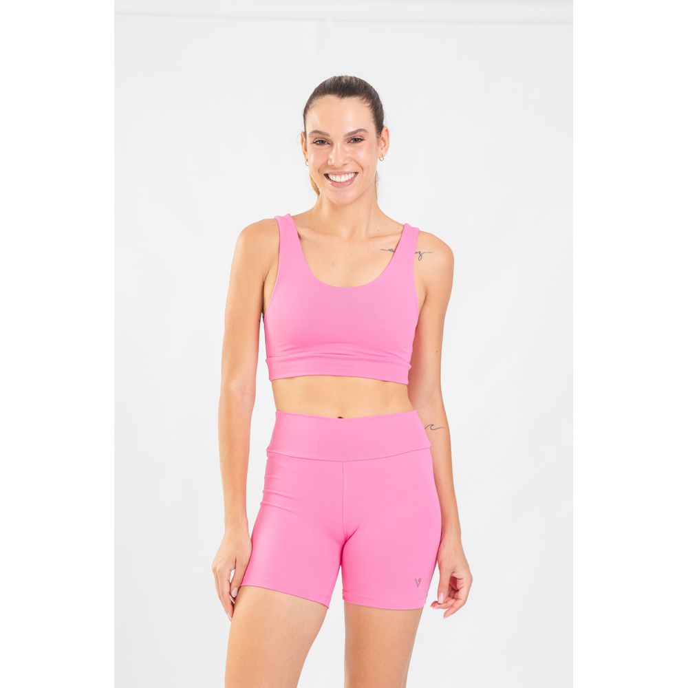 Top Cropped Regata Fitness - Rosa Pop Pink