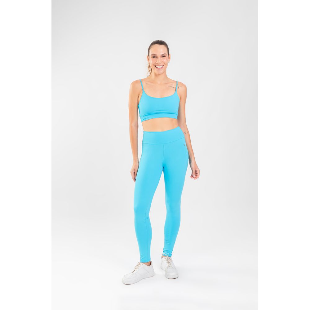 Calça Legging Feminina Básica - Azul Pacific