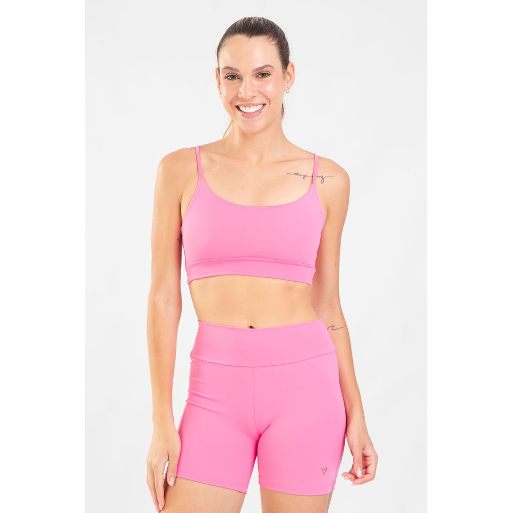 Top Alcinha Fitness - Rosa Pop Pink