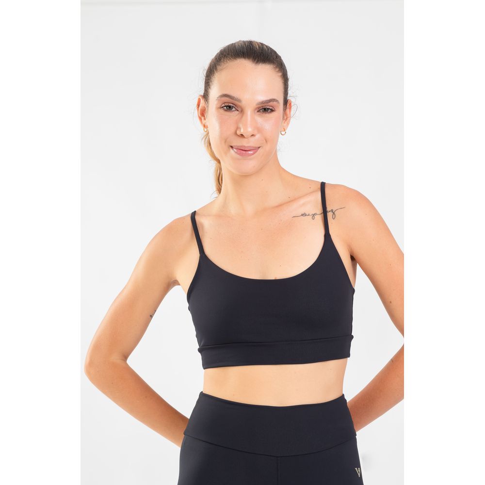 Top Alcinha Fitness - Preto