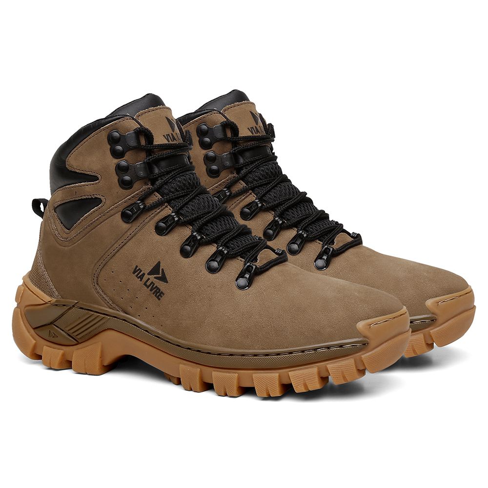 Bota Arizona em Couro Legítimo Reforçado Resistent... - Via Livre Boots
