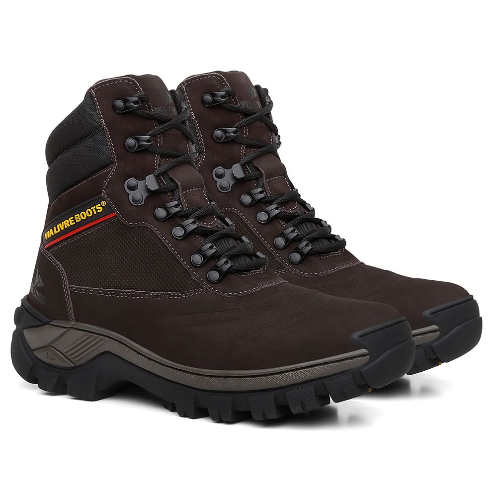 Bota Alabama Cachoeira & Trilha Ref. N2 Com C.A.- Marrom - Ouro - Via Livre Boots