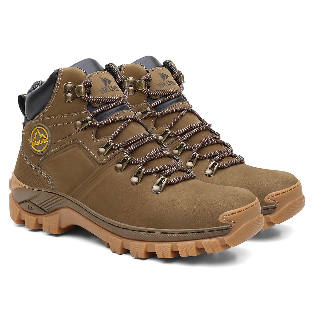 Bota Toronto em Couro Legítimo com C.A. VL009 - Ra... - Via Livre Boots