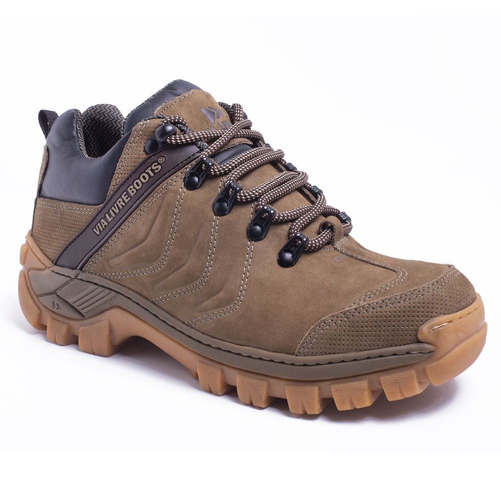 Tênis Adventure San Diego Cano Curto Couro Legítimo - Rato - Ouro - Via Livre Boots