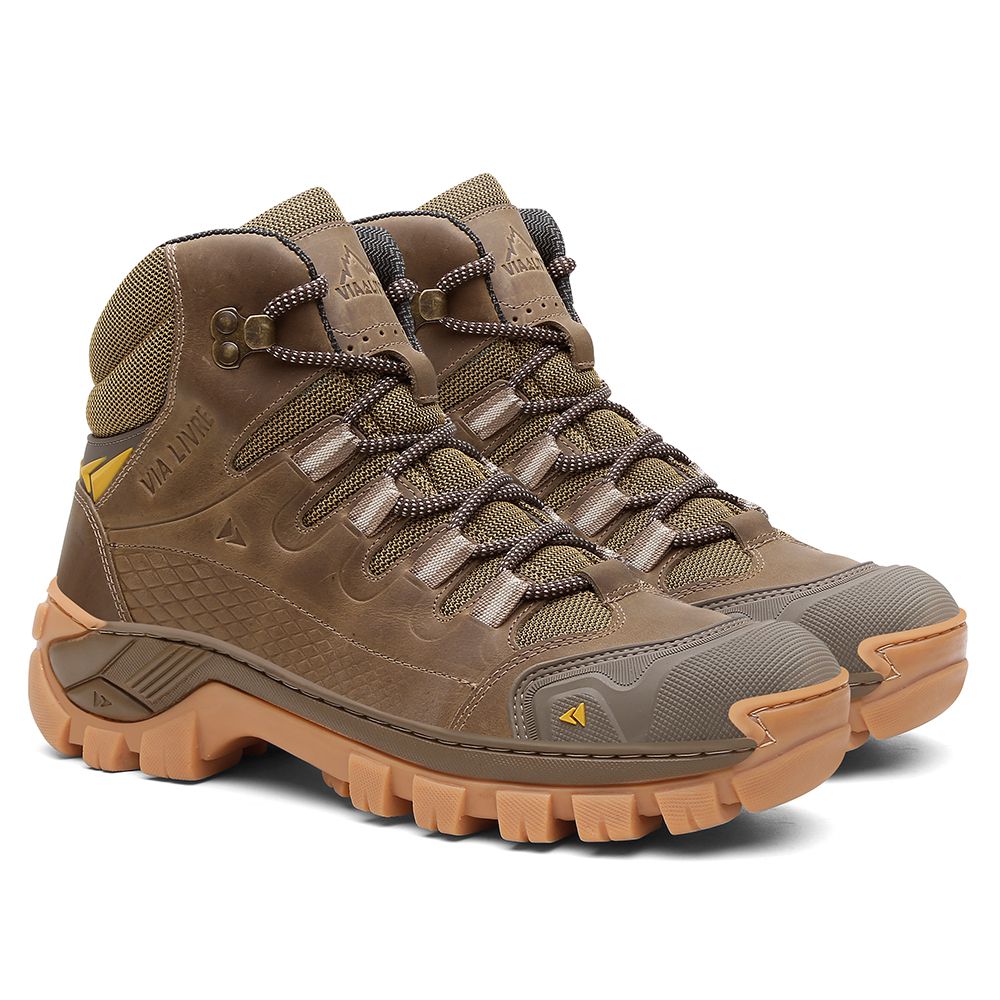 Bota Kansas em Couro Legítimo Bota com C.A. 50.885... - Via Livre Boots
