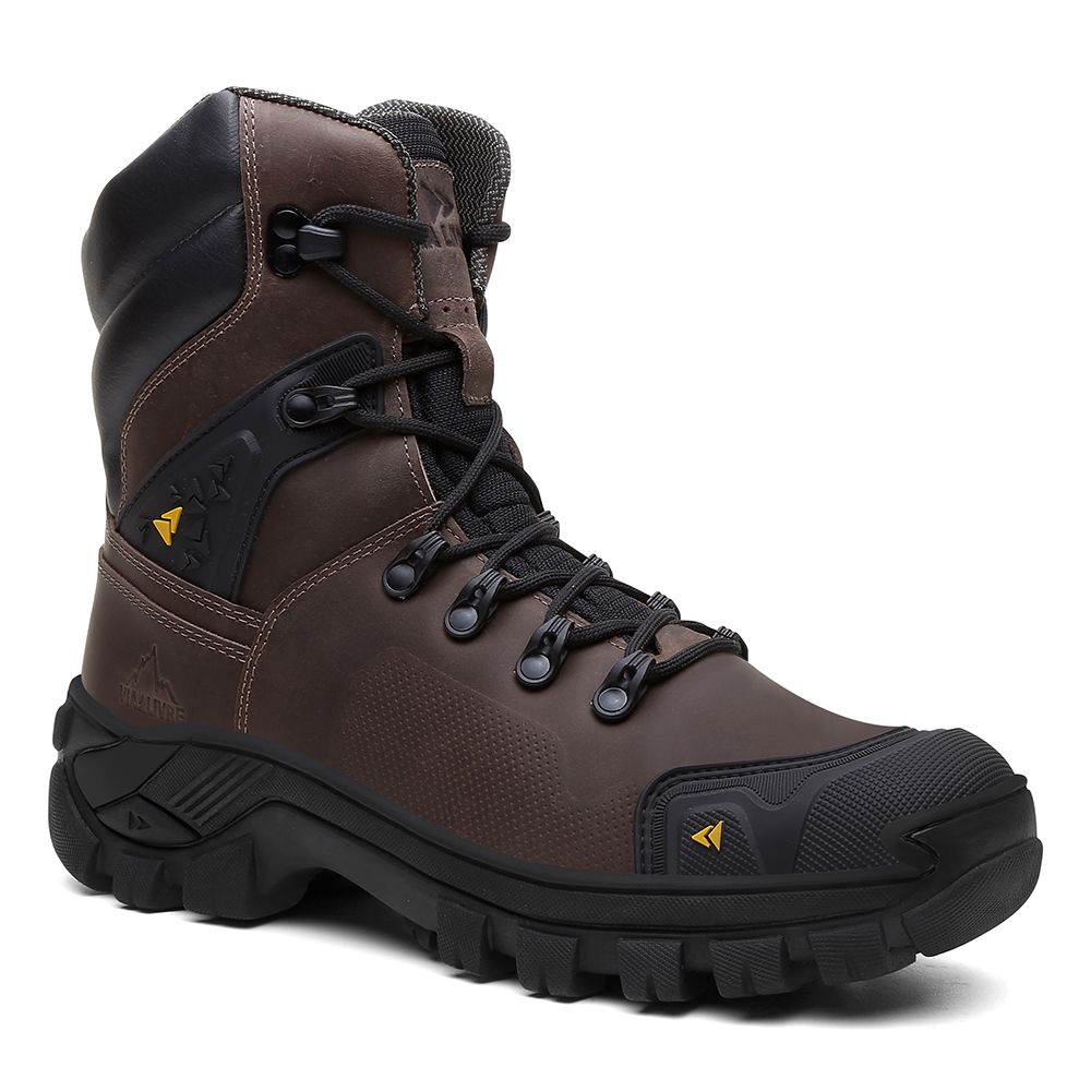 Coturno Vegas em Couro Legítimo Bota Com C.A. 50.8... - Via Livre Boots