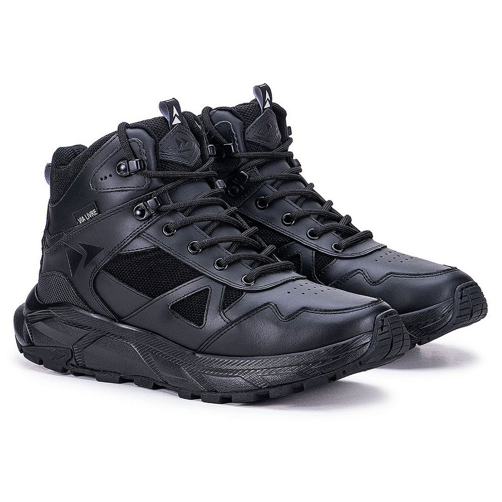 Bota Prime Masculina Original Coturno Couro Resist... - Via Livre Boots