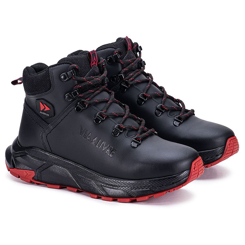Bota Masculina Storm Coturno Couro Genuíno Solado ... - Via Livre Boots