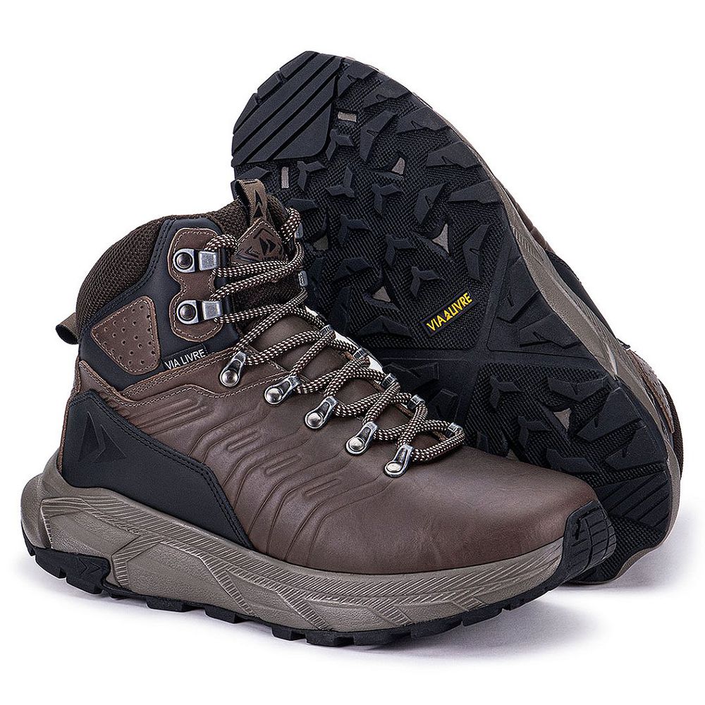 Coturno Titan Masculino Em Couro Solado EVA Macio ... - Via Livre Boots