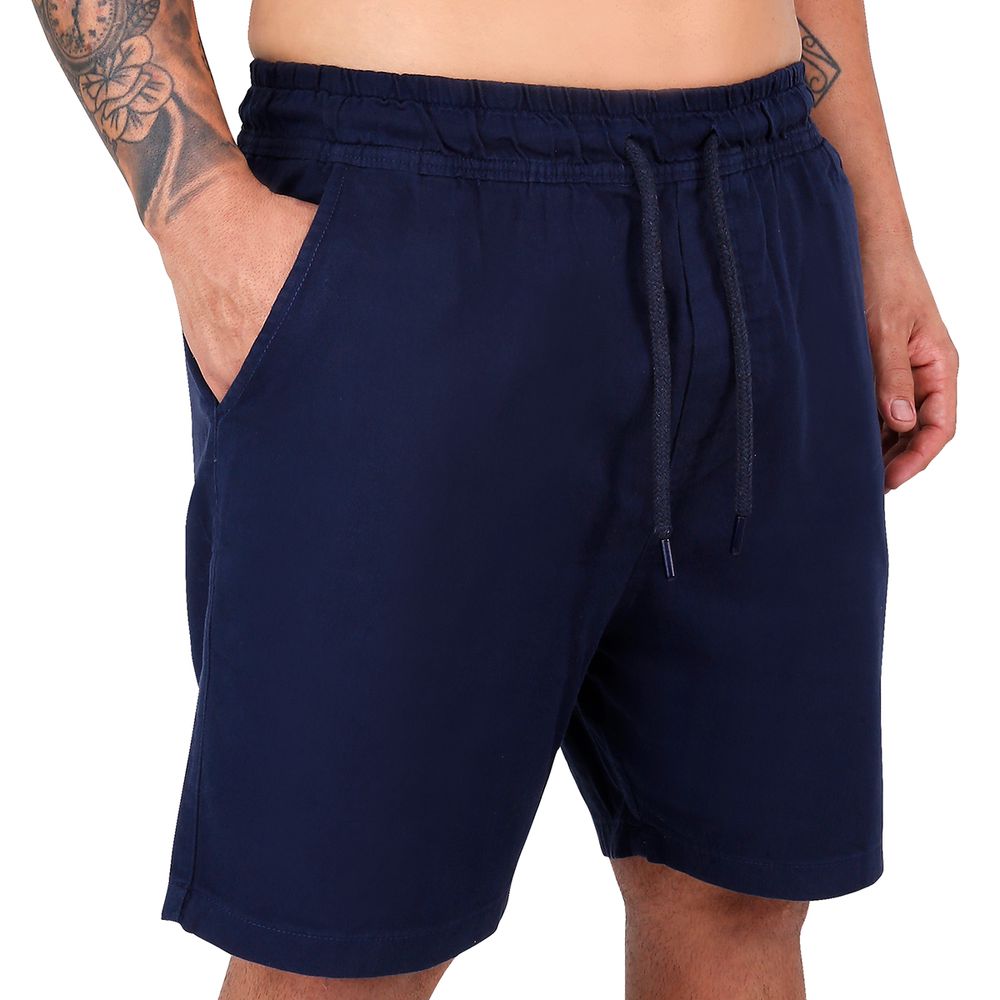 Short Sarja Masculino Verão Estilo e Conforto Garantidos - Azul Marinho - Via Livre Boots