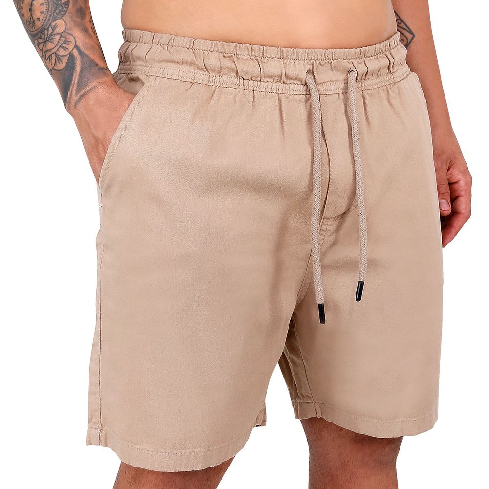 Short Sarja Masculino Verão Estilo e Conforto Garantidos - Nude - Via Livre Boots