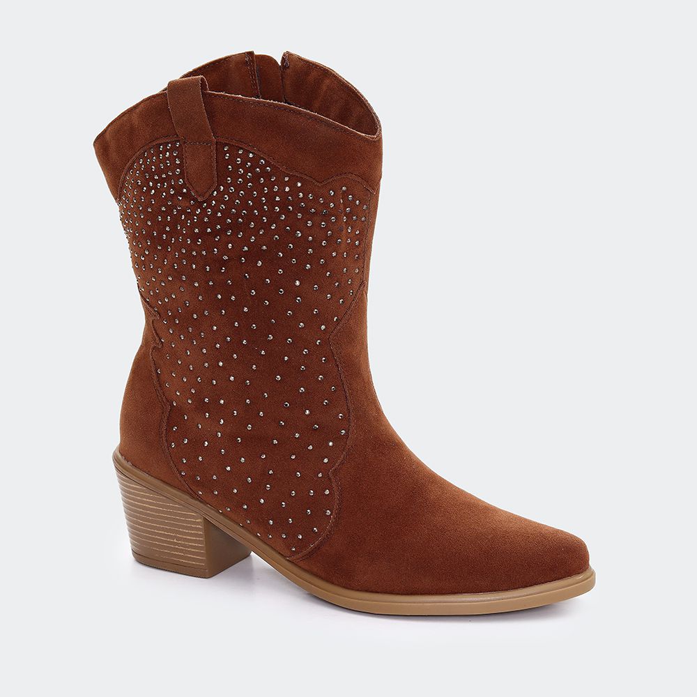 Bota Villa Griffe Western Trend Caramelo - Villa Griffe