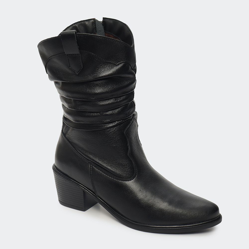 Bota Villa Griffe Western Slouchy Preto - Villa Griffe