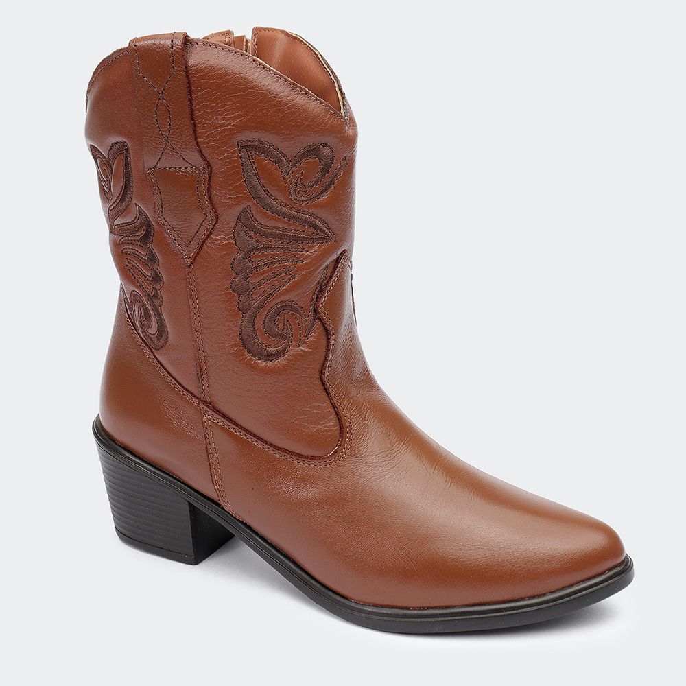 Bota Villa Griffe Western New Texas Cano Curto Cas... - Villa Griffe