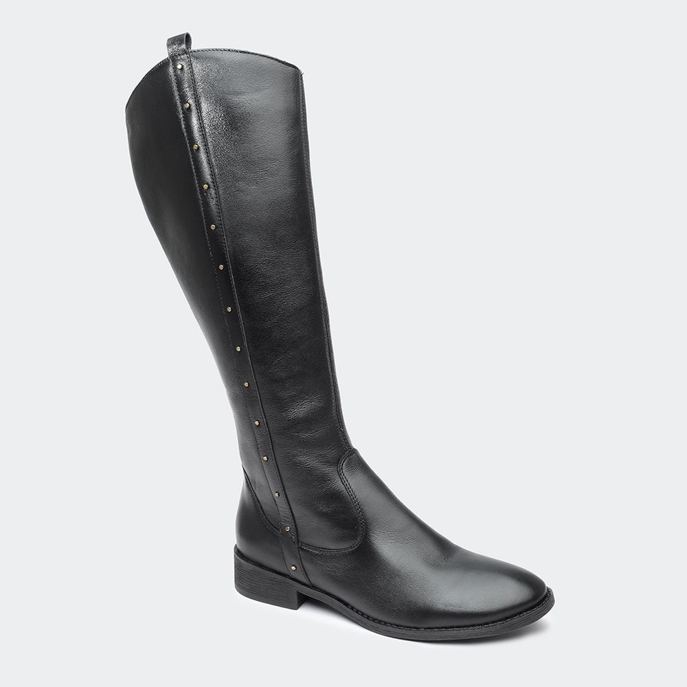 Bota Villa Griffe Angelina Cano Longo Lola Preto - Villa Griffe
