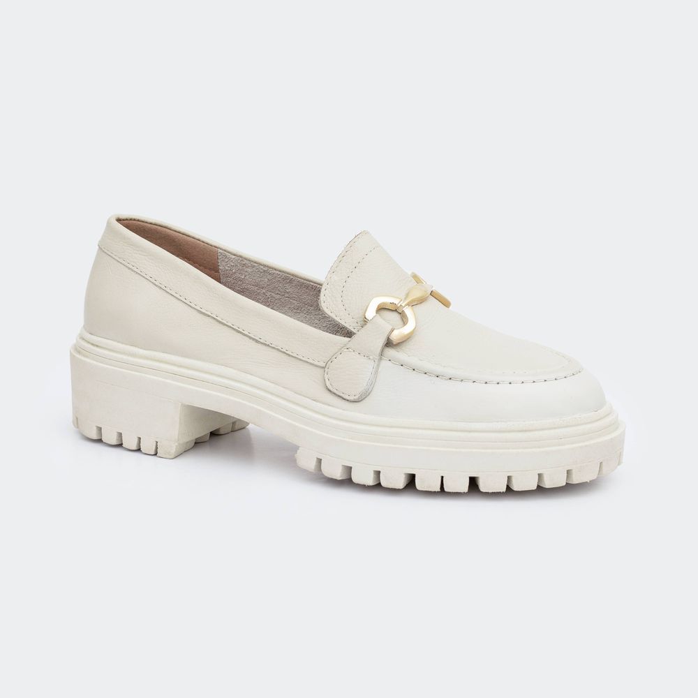 Mocassim Villa Griffe Gravata - Duda Off White - Villa Griffe