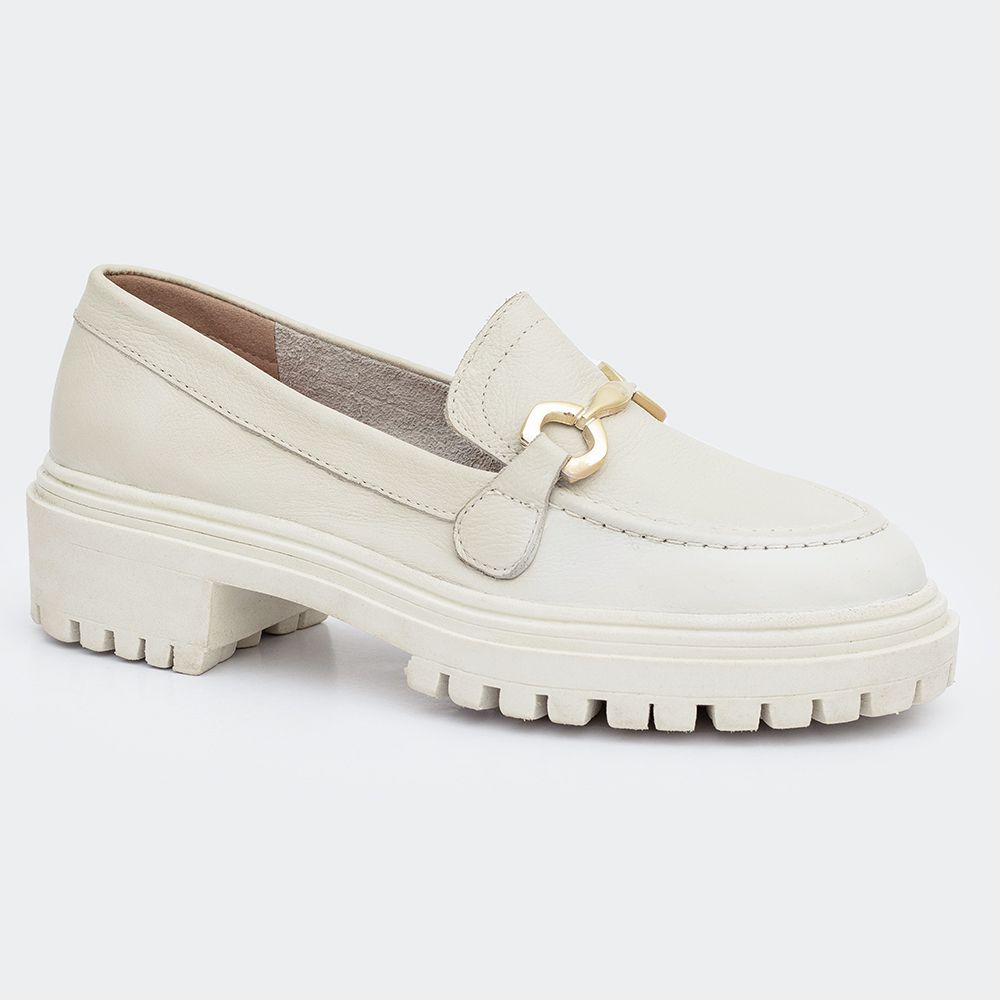 Mocassim Villa Griffe Gravata - Duda Off White - Villa Griffe