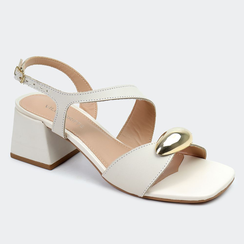 Sandália Villa Griffe Raquel - Estela Off White - Villa Griffe