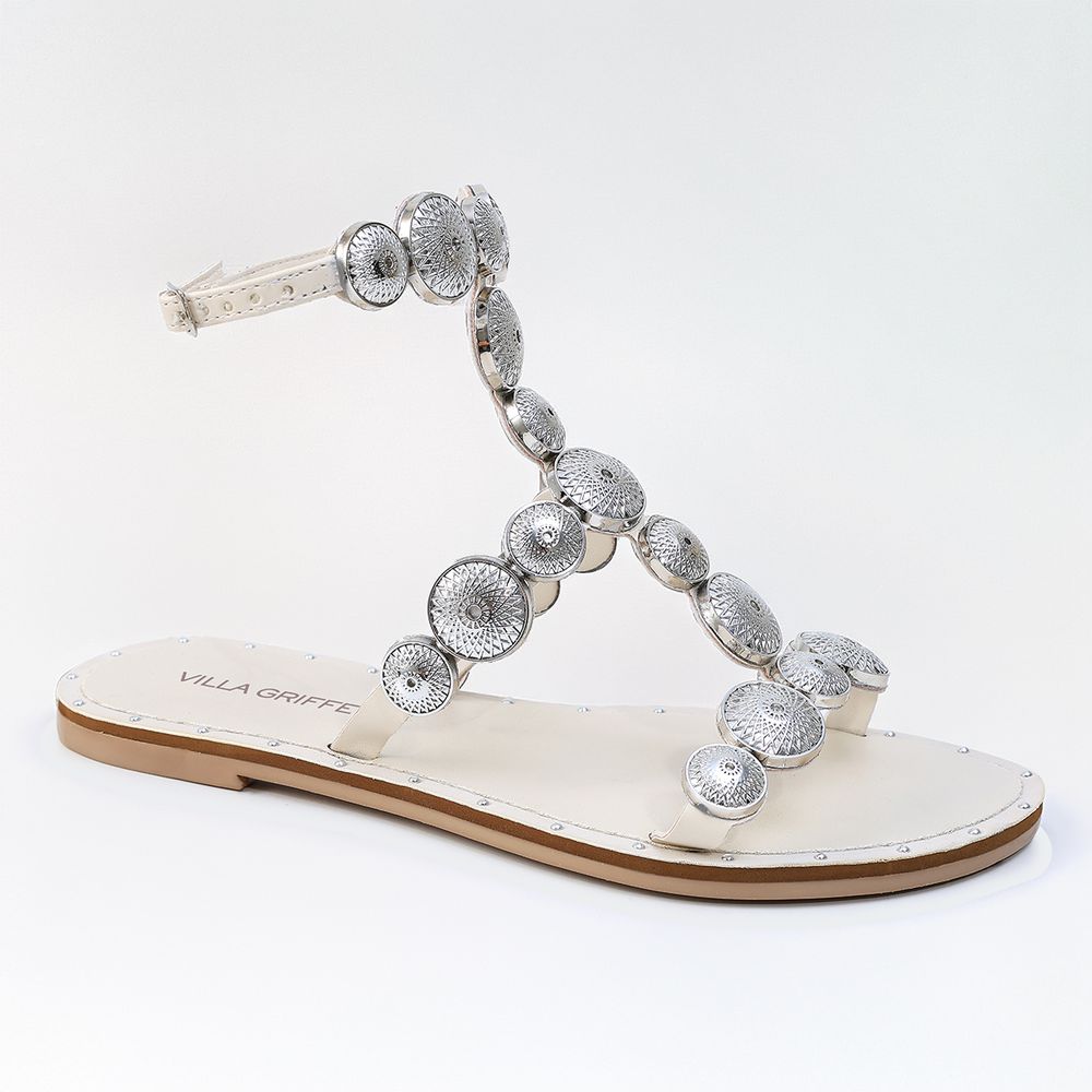 Rasteira Catarina Off White Villa Griffe - Villa Griffe