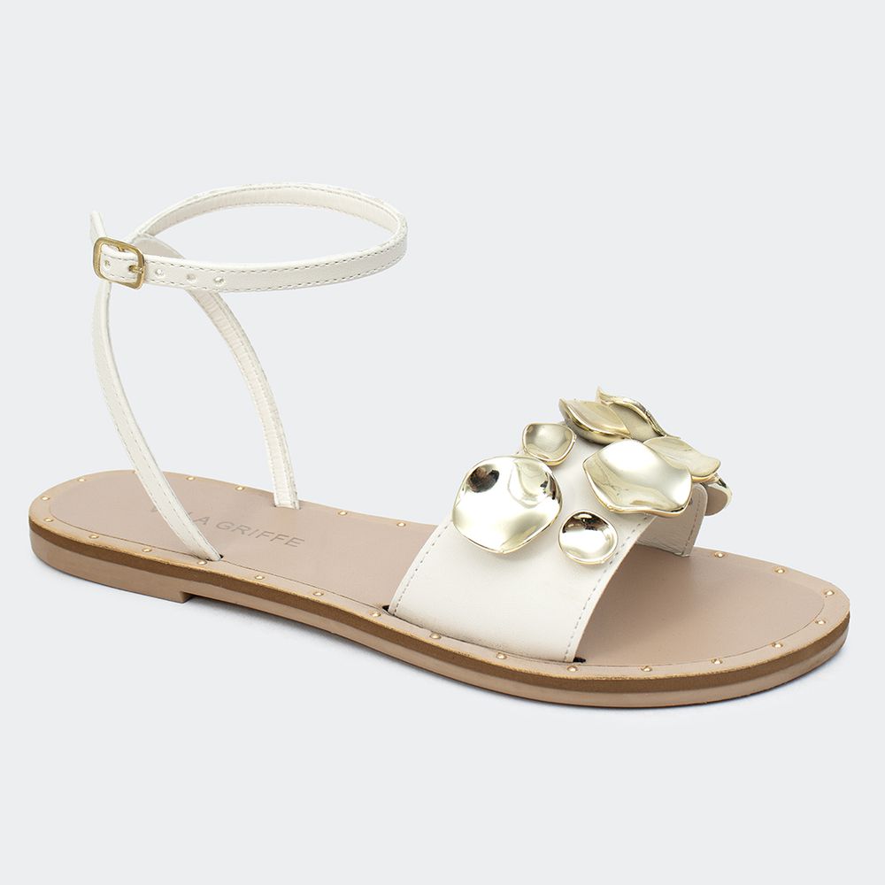 Rasteira Agnes Off White Villa Griffe - Villa Griffe