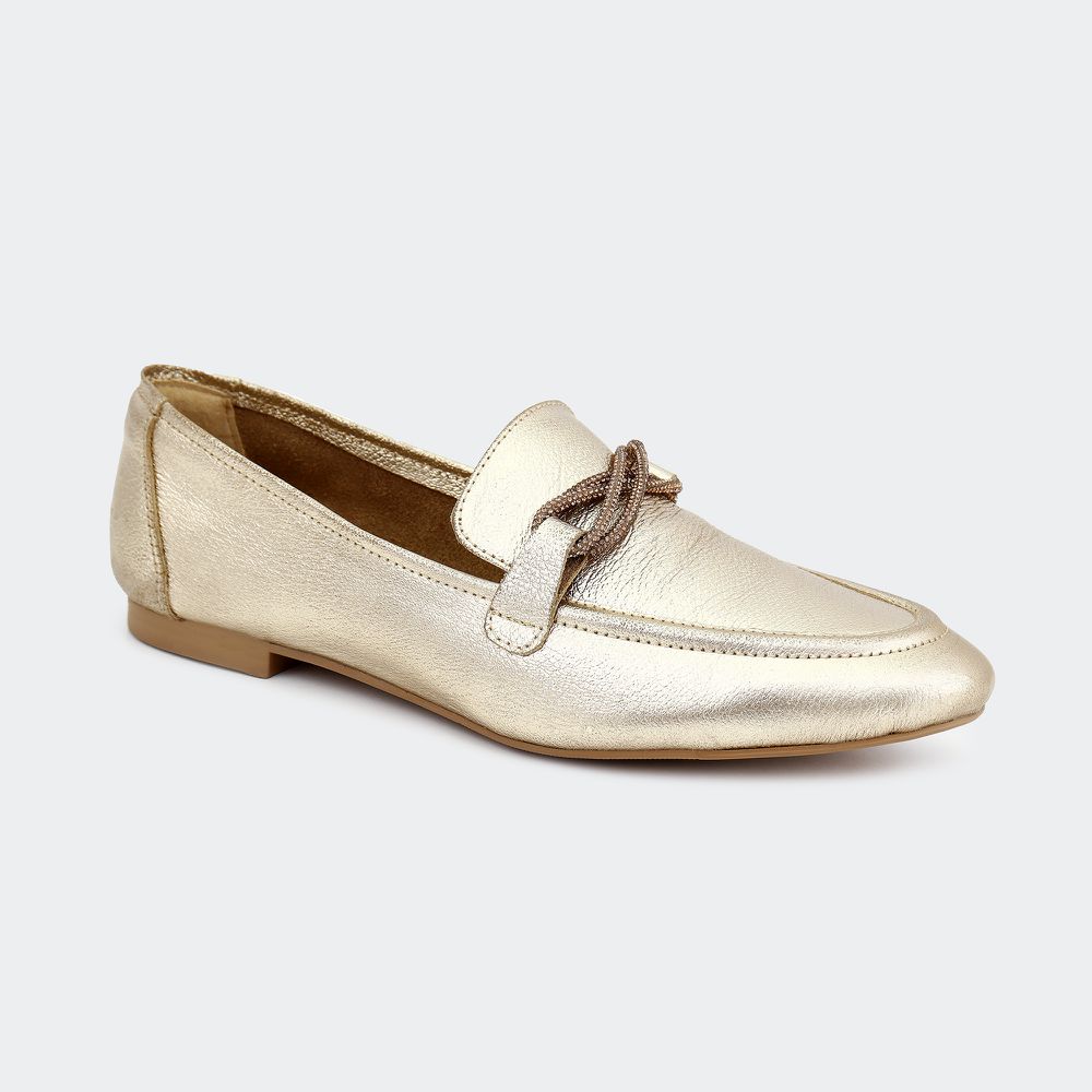 Loafer Villa Griffe Infinity - Anne Ouro Light - Villa Griffe