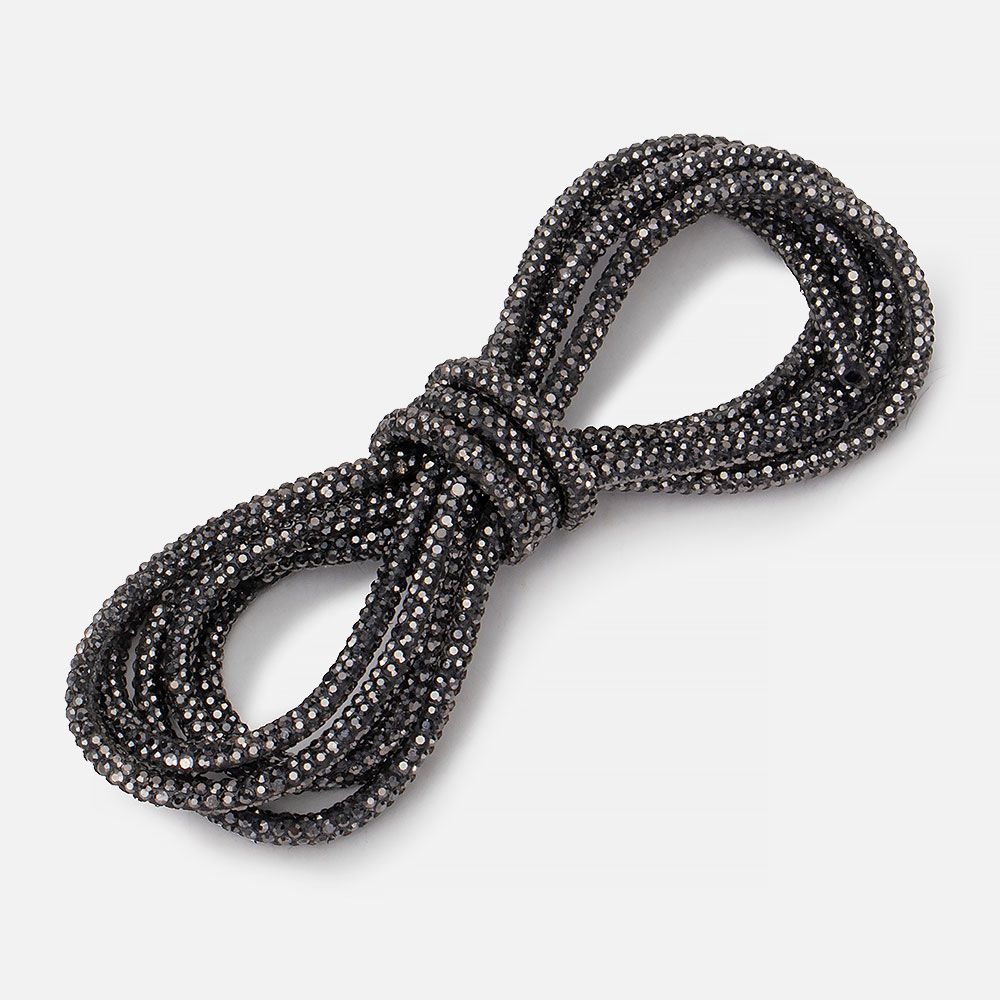 Cadarço Preto com Strass Brilhante... - USE VITTAL