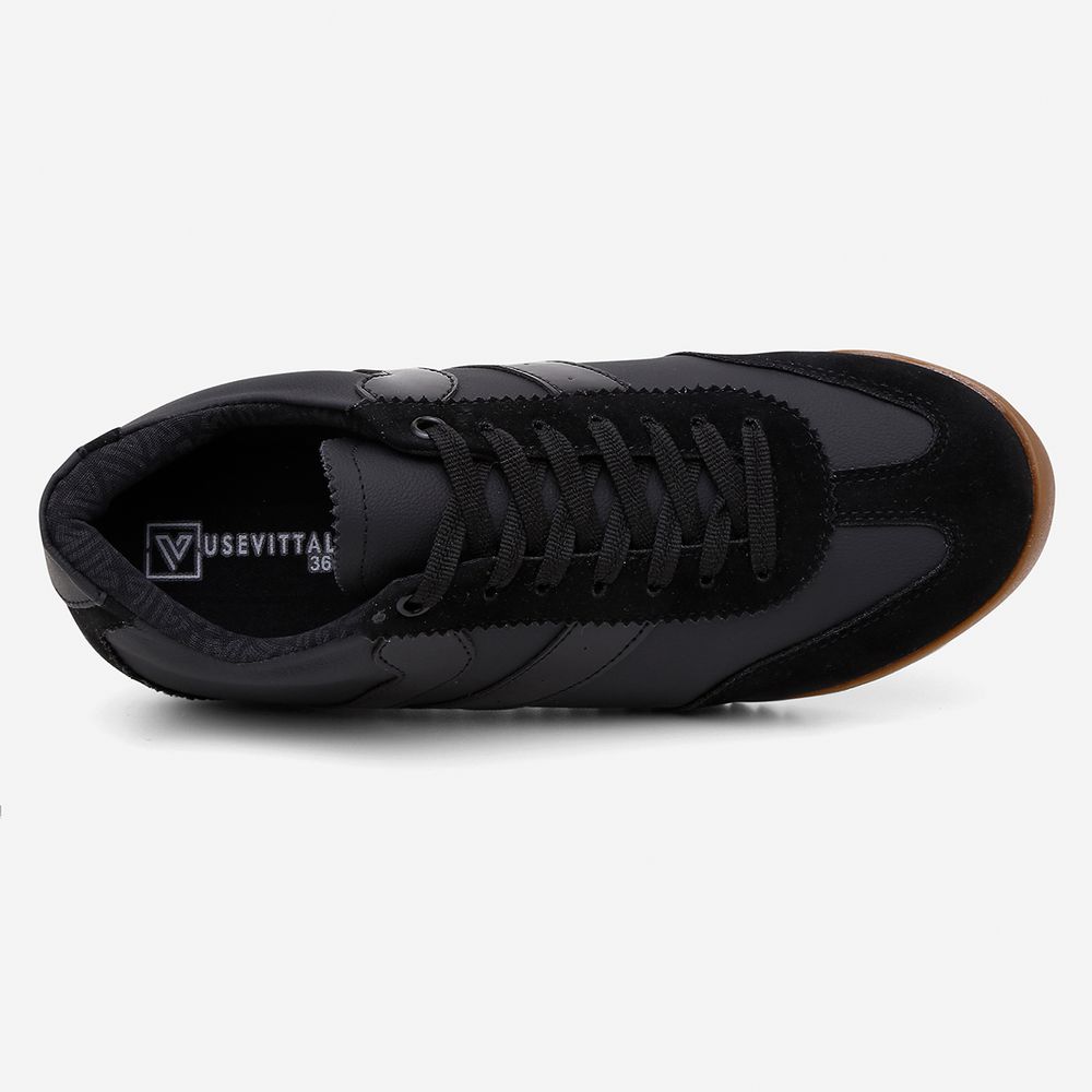 Tênis Feminino Couro Legítimo Naomi Casual Vittal Clássico Retrô