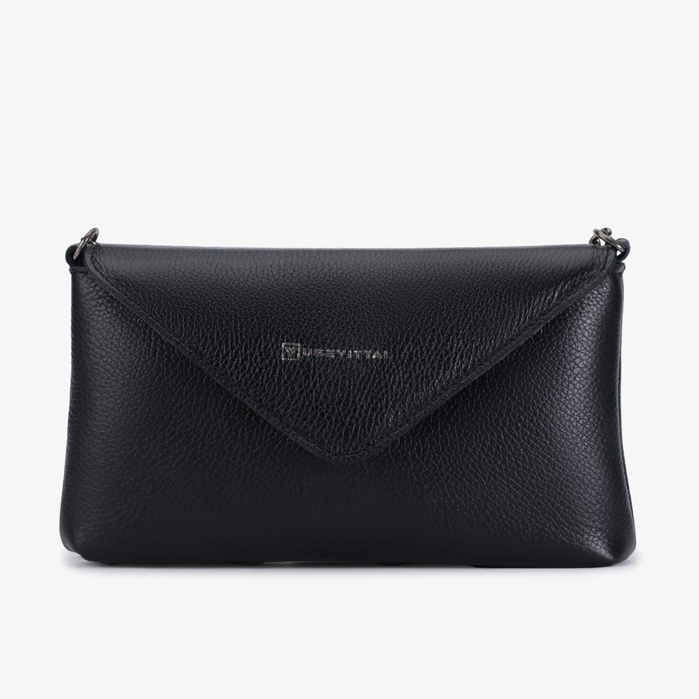 Bolsa Vittal Eloá em Couro Legítimo Preta