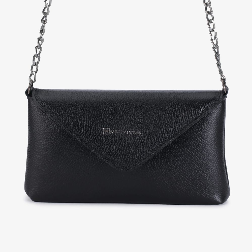 Bolsa Vittal Eloá em Couro Legítimo Preta