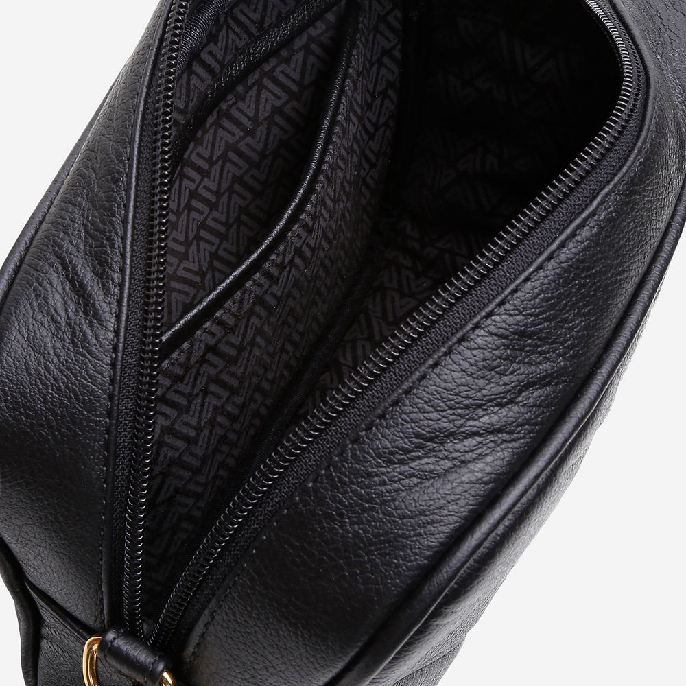 Bolsa Feminina Ana em Couro Legitimo Preto Vittal