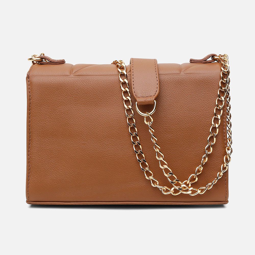 Bolsa Feminina Aline em Couro Legitimo Caramelo Vittal
