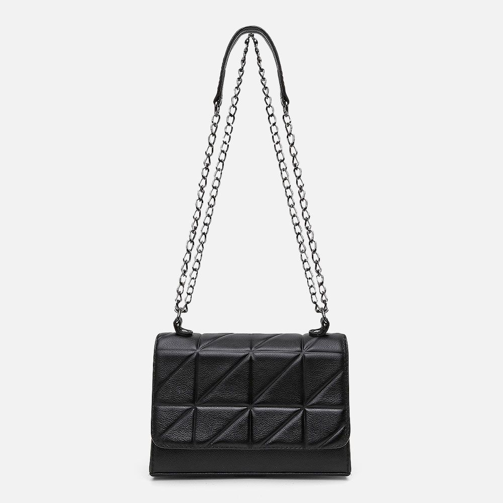 Bolsa Feminina Aline em Couro Legitimo Preta Vittal