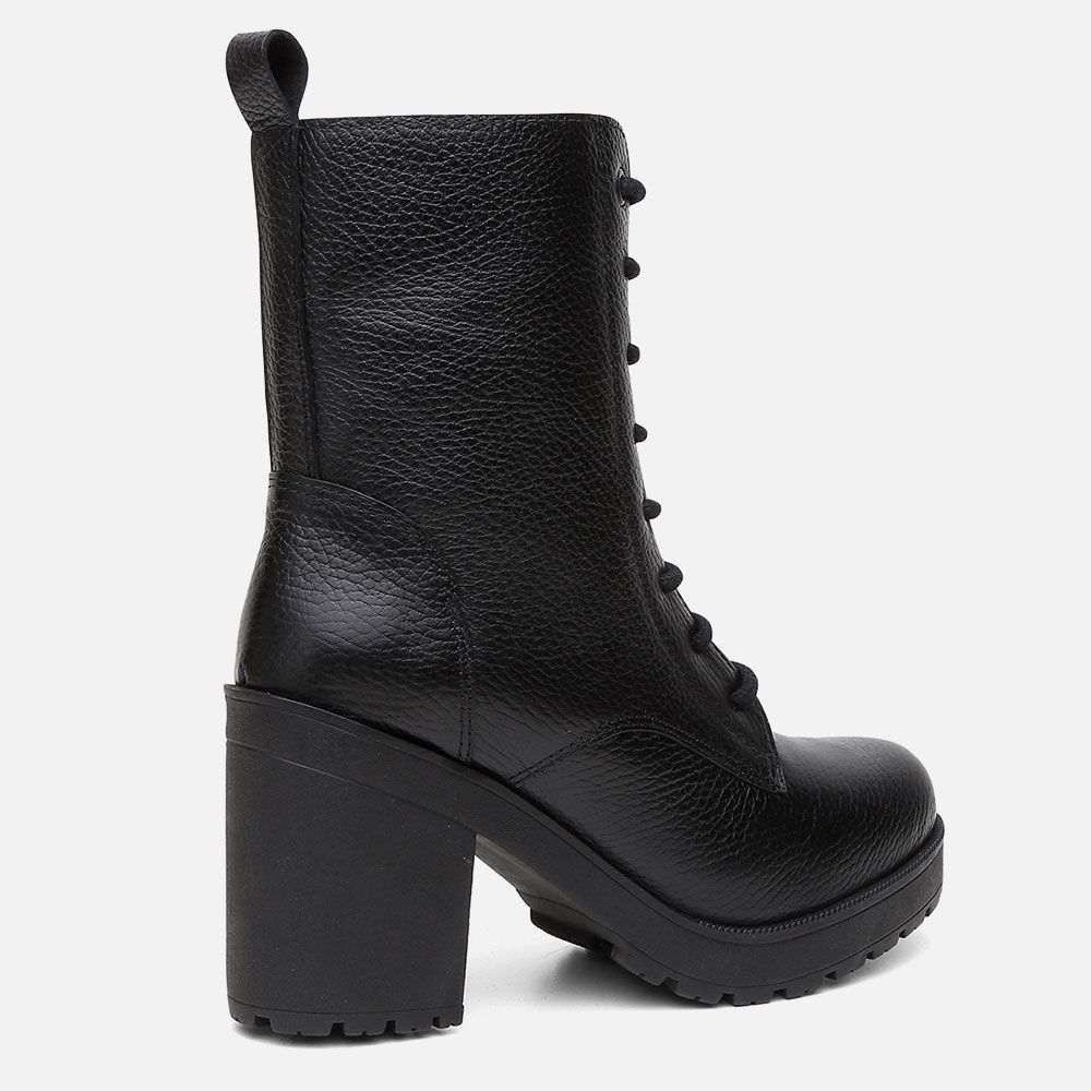 Bota Coturno Feminino Vittal Fernanda Salto Alto Preto 