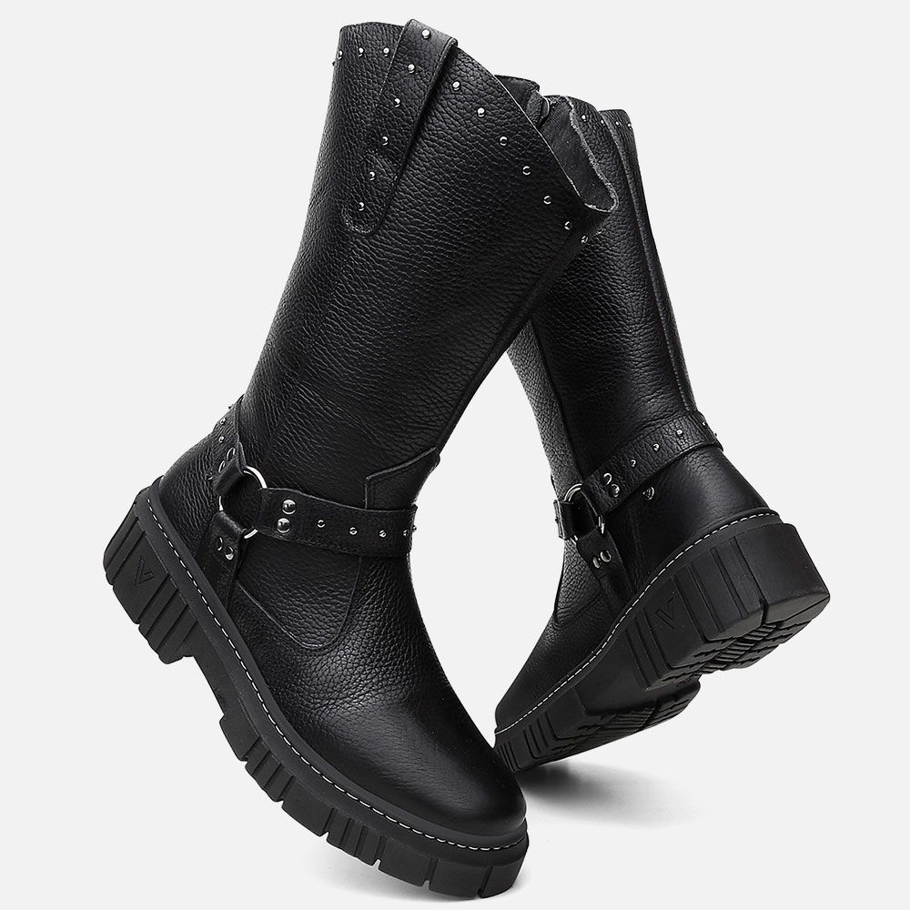 Bota Feminina Country Alice em Couro Legitimo com Fivela 