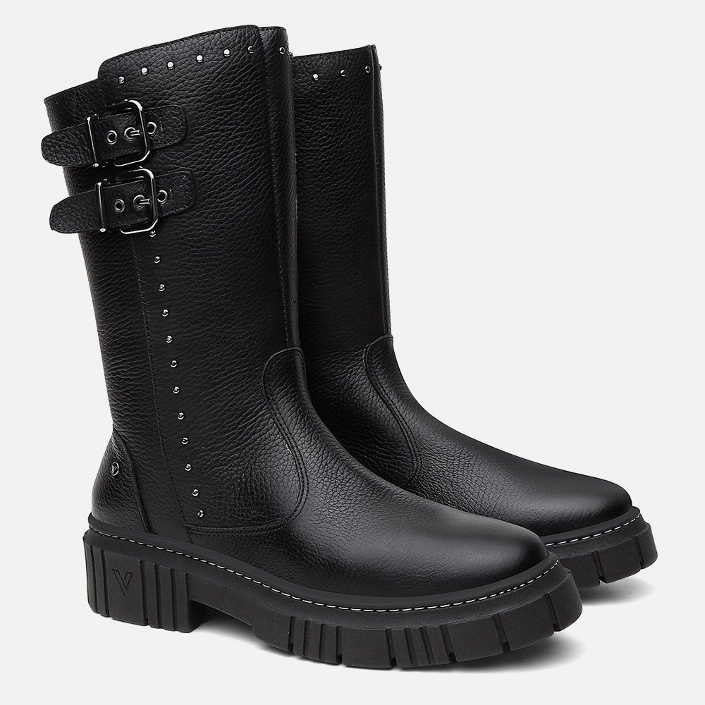 Bota Feminina Montaria Grazi em Couro Legitimo com Fivela 