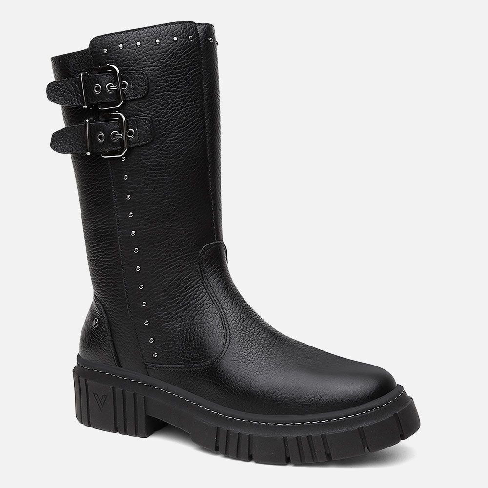 Bota Feminina Montaria Grazi em Couro Legitimo com Fivela 