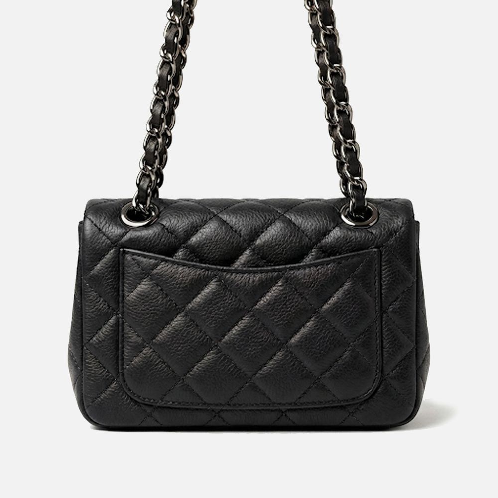 Bolsa Feminina de Couro Legítimo Preto Vittal Cecilia