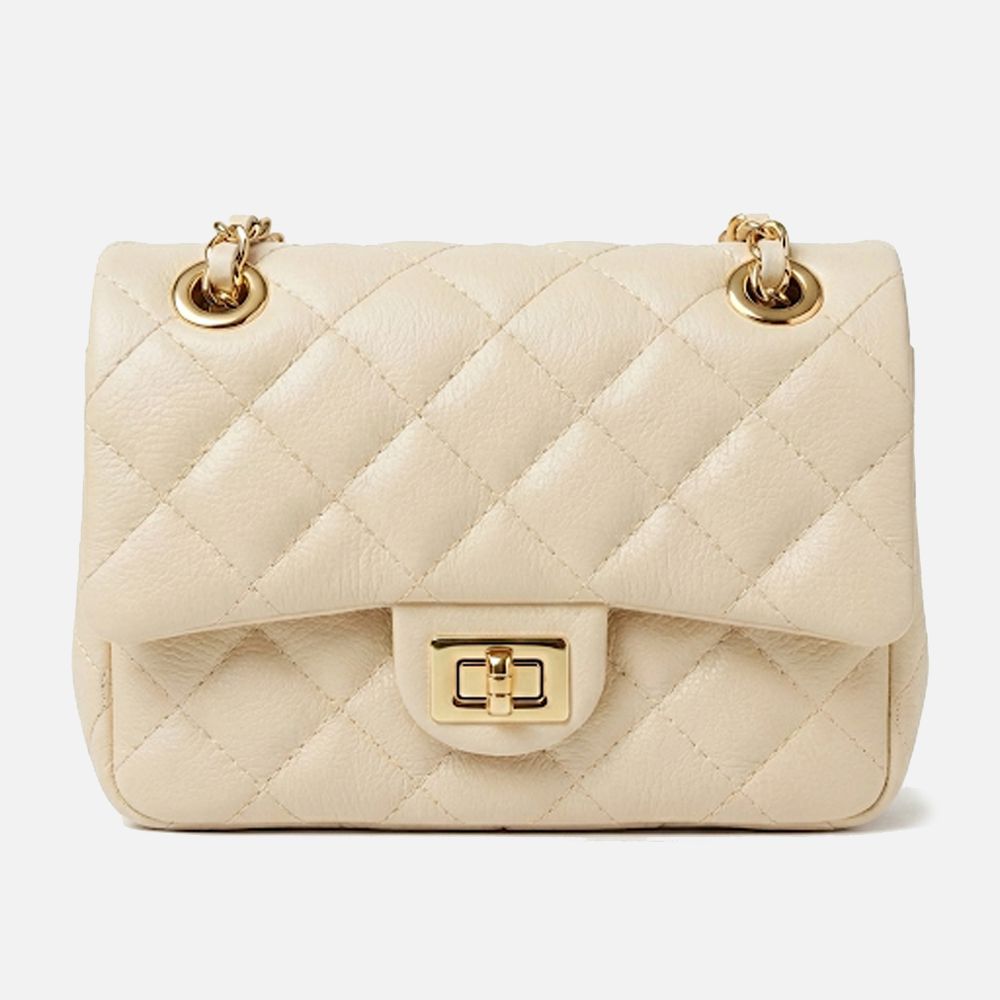 Bolsa Feminina de Couro Legítimo OffWhite Vittal Cecilia