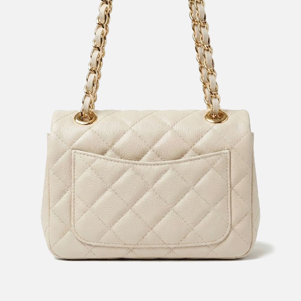 Bolsa Feminina de Couro Legítimo OffWhite Vittal Cecilia