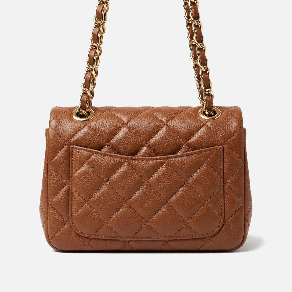 Bolsa Feminina de Couro Legítimo Caramelo Vittal Cecilia