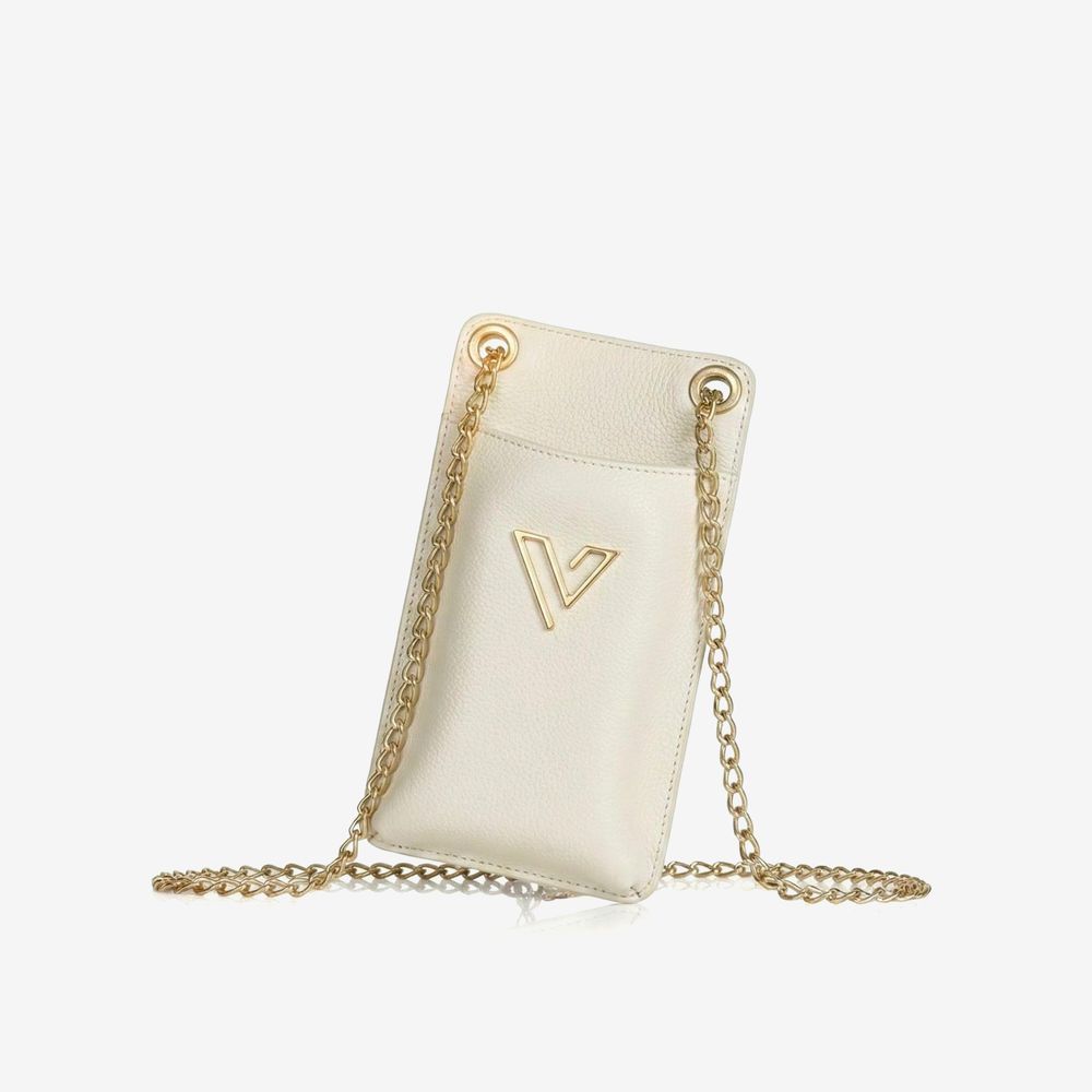 Porta Celular Vittal Kátia em Couro OffWhite