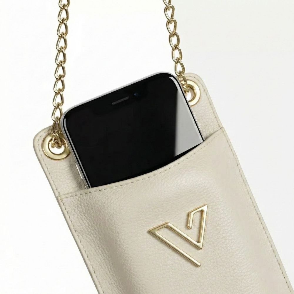 Porta Celular Vittal Kátia em Couro OffWhite