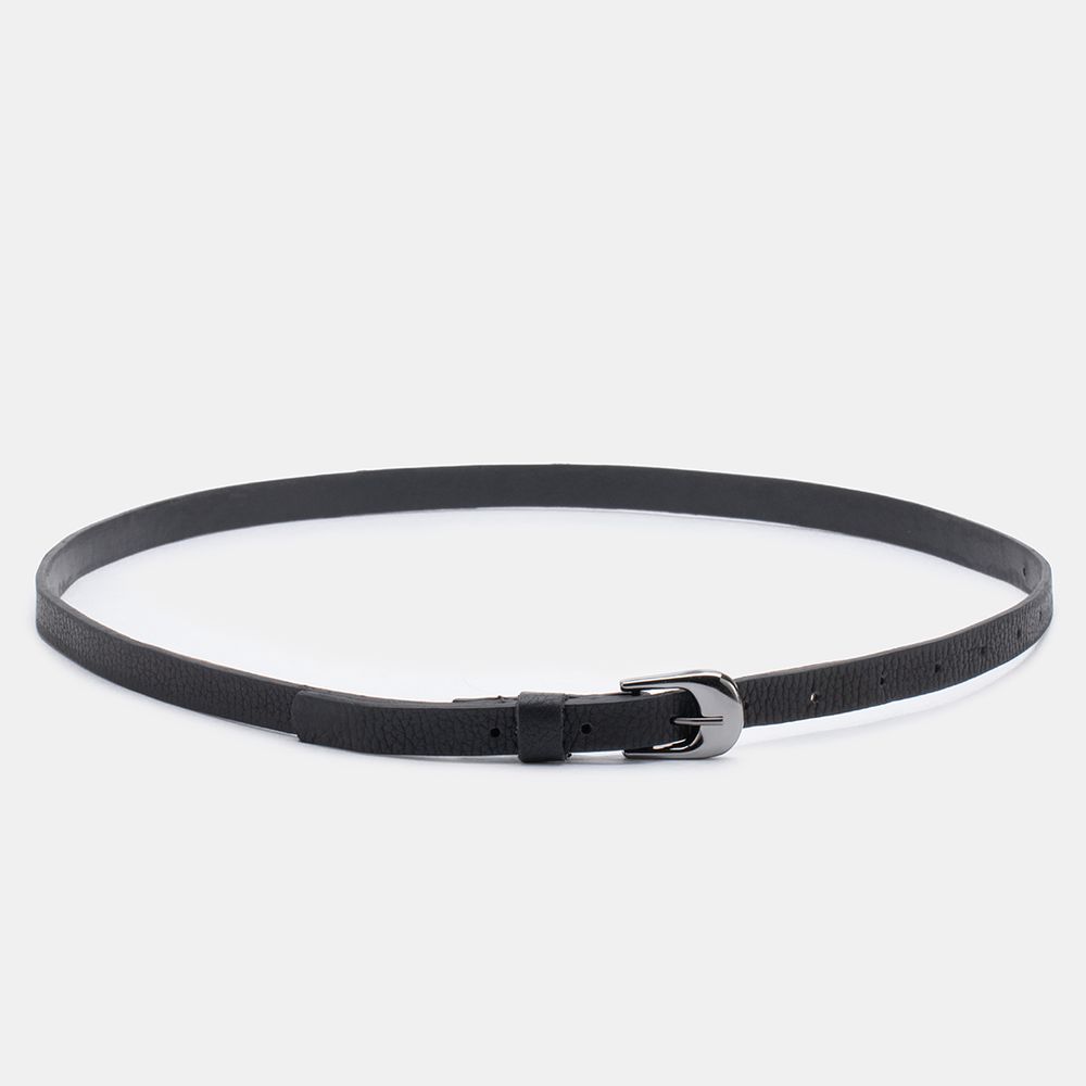 Cinto Feminino Vittal Lia Couro Preto Fivela de Pino 