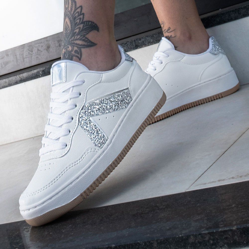 Tênis Feminino Casual Branco Vittal Eloá