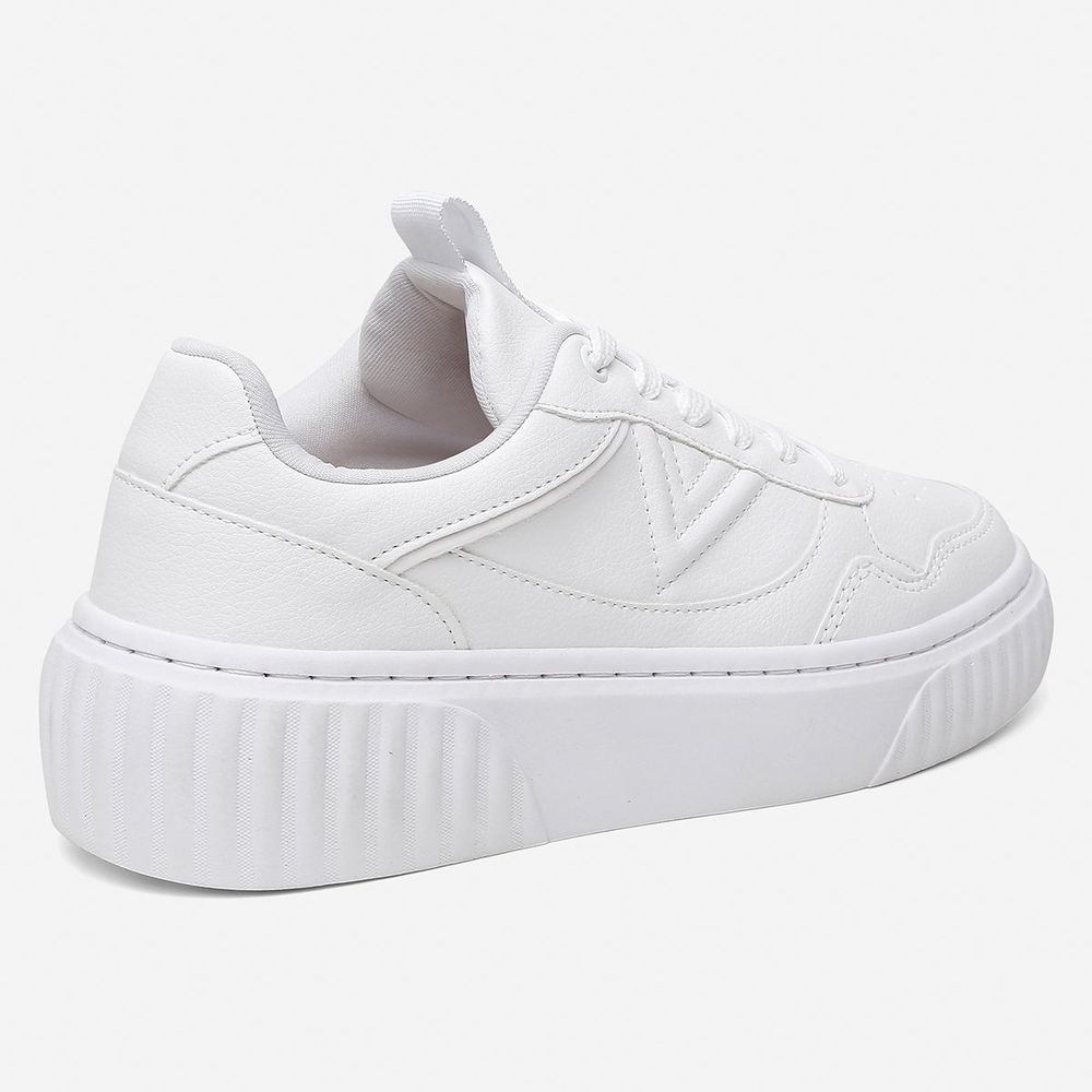 Tênis Feminino Vittal Sneakers Cyndi Branco Solado Flatform Confort