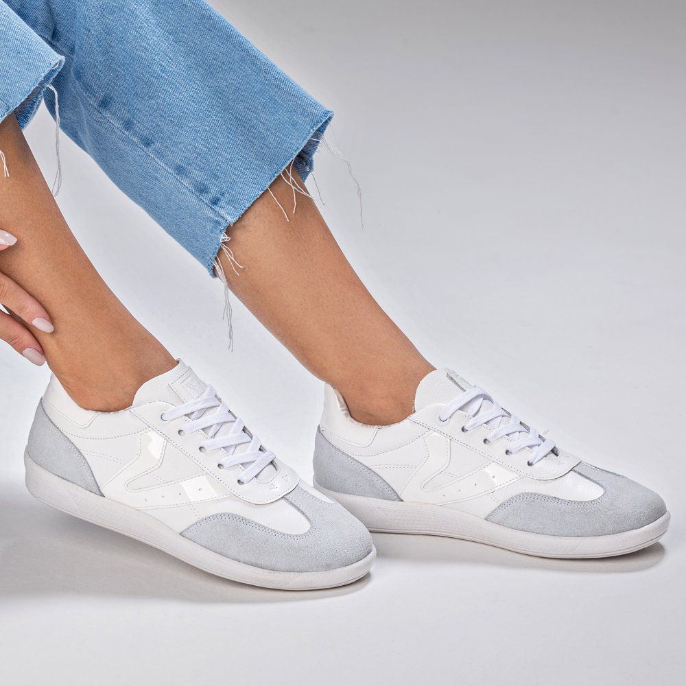 Tênis Feminino Em Couro Vittal Estela Branco