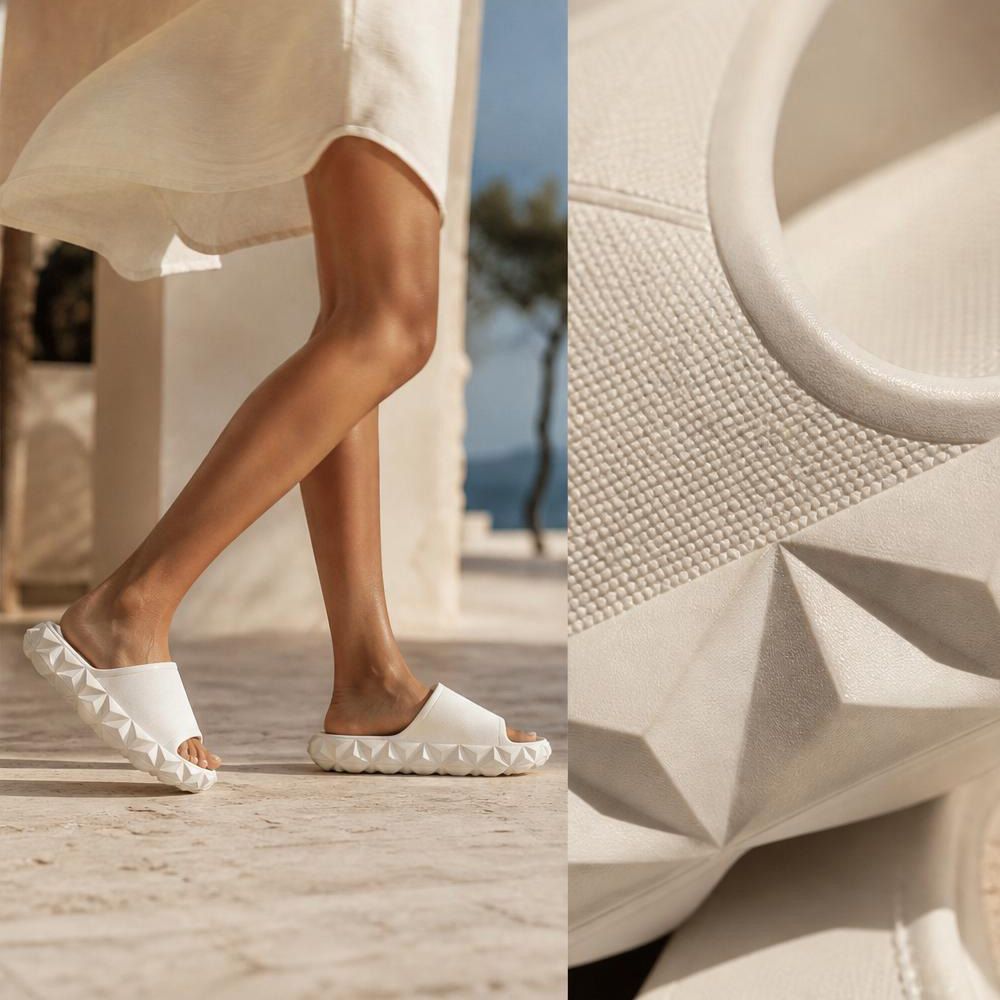 Chinelo Slide Feminino 100% Eva OffWhite
